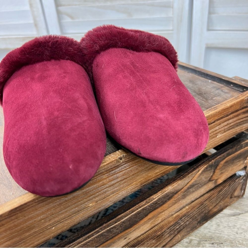 Birdies Merlot Fur Lined Songbird Mules 7.5 - Picture 4 of 11
